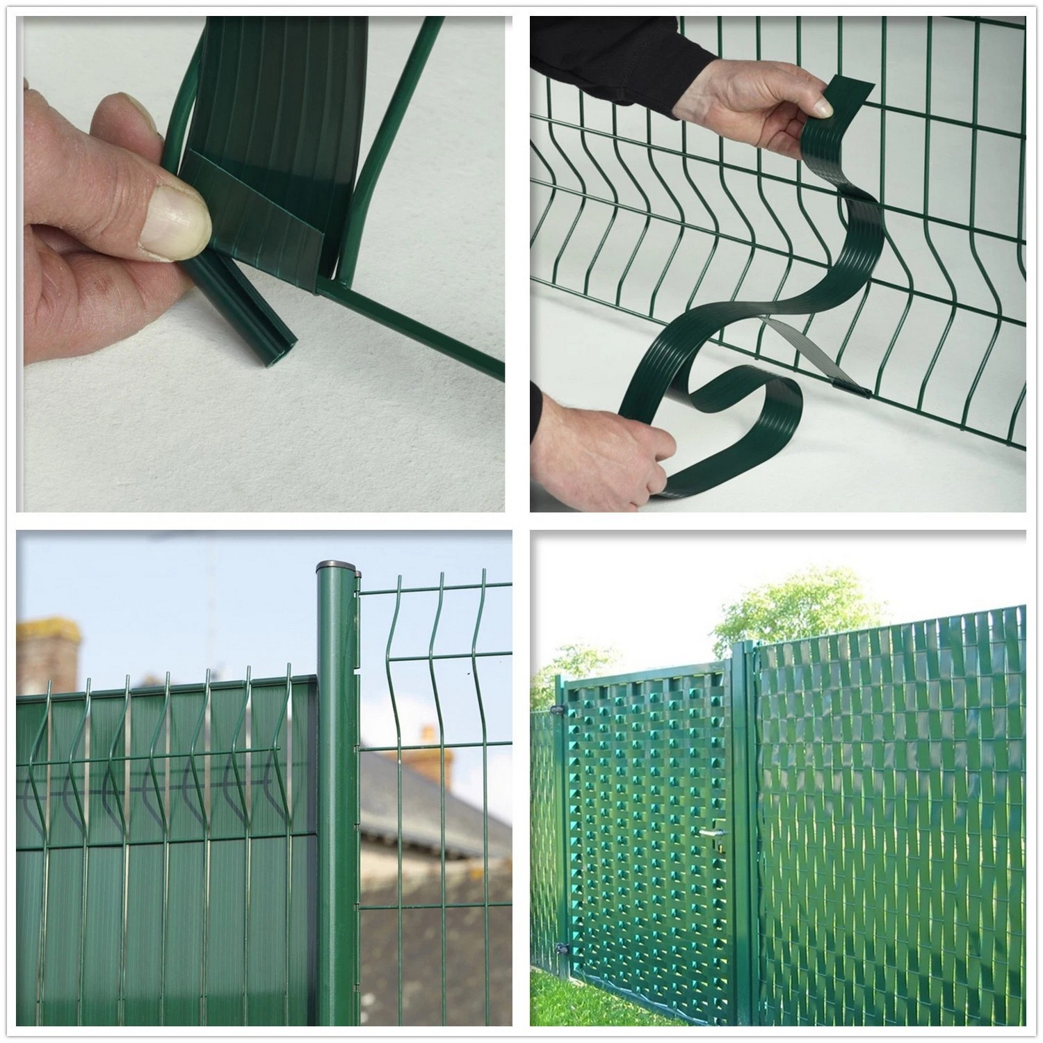نوار پلاستیکی انعطاف پذیر PVC برای حصار مشبک سه بعدی سبز